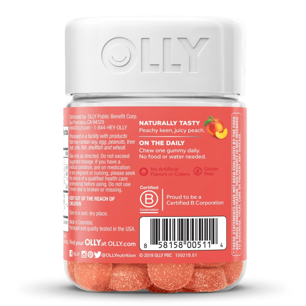 Prebiotic / Probiotic Dietary Supplement OLLY® Probiotic + Prebiotic 30 per Bottle Gummy