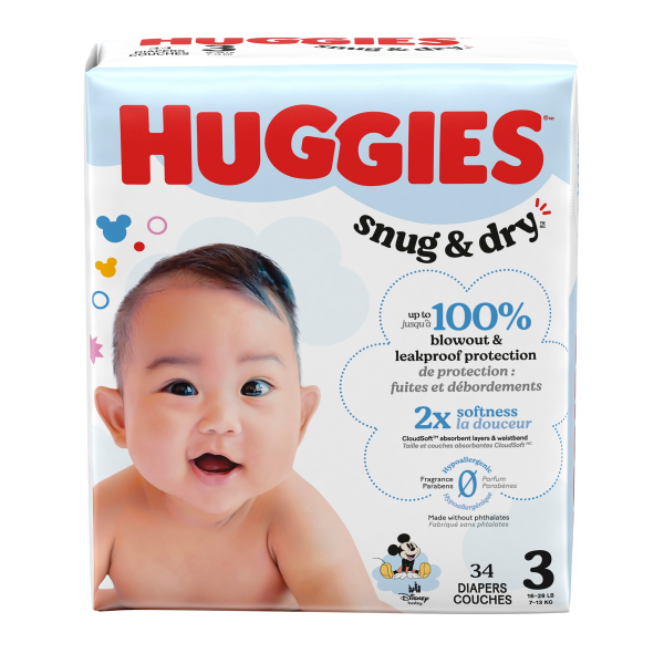 Unisex Baby Diaper Huggies® Snug & Dry Size 3 Disposable Heavy Absorbency