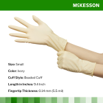 Exam Glove McKesson Confiderm® Small NonSterile Latex Standard Cuff Length Smooth Ivory Not Rated