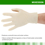 Exam Glove McKesson Confiderm® Large NonSterile Latex Standard Cuff Length Smooth Ivory Not Rated