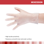 Exam Glove McKesson Medium NonSterile Vinyl Standard Cuff Length Smooth Clear Not Rated
