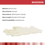 Exam Glove McKesson Small NonSterile Stretch Vinyl Standard Cuff Length Smooth Ivory Not Rated