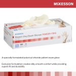 Exam Glove McKesson X-Large NonSterile Stretch Vinyl Standard Cuff Length Smooth Ivory Not Rated