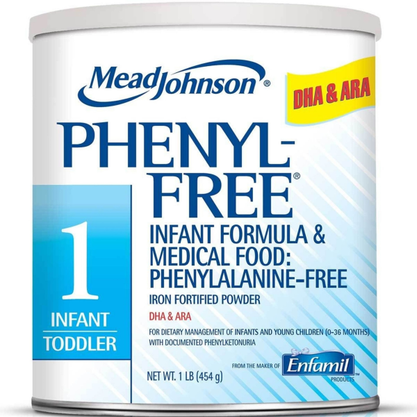 Mead Johnson Phenyl-Free 1 Infant Formula & Medical Food Powder, 1 lb.