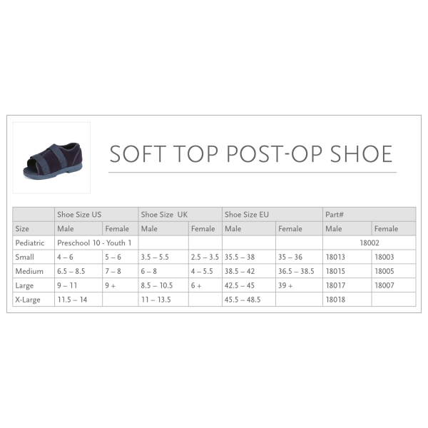 Soft Top Post-Op Shoe Össur® Medium Adult Black