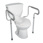 Toilet Safety Rail drive™ White / Gray Aluminum