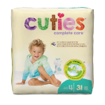 Unisex Baby Diaper Cuties® Complete Care Size 4 Disposable Heavy Absorbency