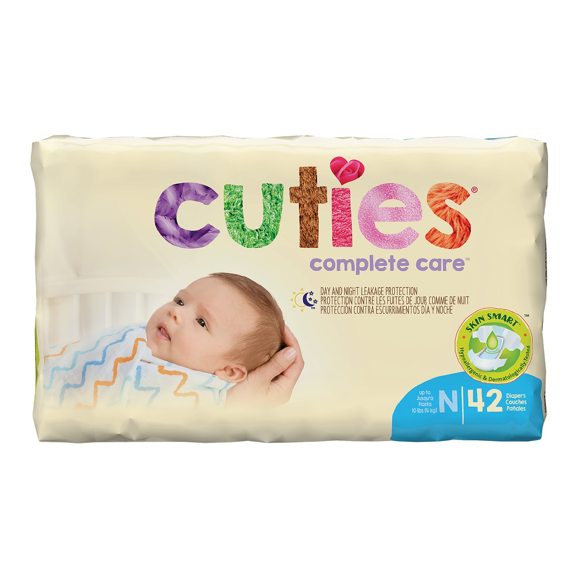 Unisex Baby Diaper Cuties® Complete Care Newborn Disposable Heavy Absorbency Unisex Baby Diaper Cuties® Complete Care Newborn Disposable Heavy Absorbency