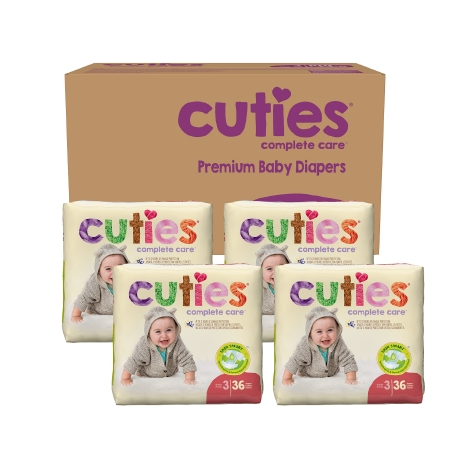 Unisex Baby Diaper Cuties® Complete Care Size 3 Disposable Heavy Absorbency