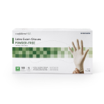 Exam Glove McKesson Confiderm® Medium NonSterile Latex Standard Cuff Length Textured Fingertips Ivory Not Rated