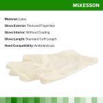 Exam Glove McKesson Confiderm® Large NonSterile Latex Standard Cuff Length Textured Fingertips Ivory Not Rated