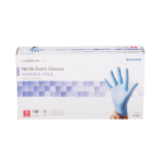 Exam Glove McKesson Confiderm® 3.8 Small NonSterile Nitrile Standard Cuff Length Textured Fingertips Blue Not Rated