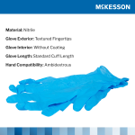 Exam Glove McKesson Confiderm® 3.8 Small NonSterile Nitrile Standard Cuff Length Textured Fingertips Blue Not Rated