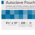 Sterilization Pouch McKesson Ethylene Oxide (EO) Gas / Steam 5-1/4 X 10 Inch White / Blue Self Seal Paper / Film
