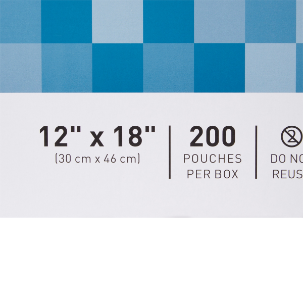 Sterilization Pouch McKesson Ethylene Oxide (EO) Gas / Steam 12 X 18 Inch White / Blue Self Seal Paper / Film