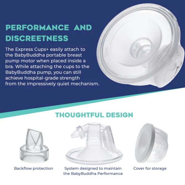 BabyBuddha Hands-Free Breast Pump Collection Cups