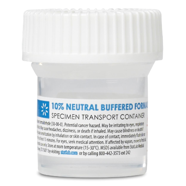 Prefilled Formalin Container StatClick™ 20 mL Fill in 40 mL (1.35 oz.) Screw Cap Warning Label NonSterile