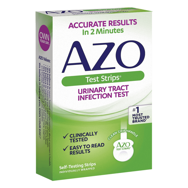 Urinalysis Test Kit AZO Test Strips® Urinary Tract Infection Detection 3 Tests CLIA Waived