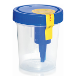 Urine Specimen Container with Integrated Transfer Device McKesson 120 mL (4 oz.) Screw Cap Patient Information Sterile