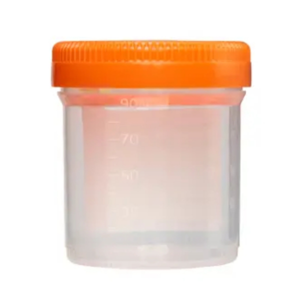 Urine Specimen Container 53 X 62 mm 90 mL (3 oz.) Screw Cap Sterile