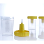 Urine Specimen Container with Integrated Transfer Device 100 mL (3.4 oz.) Screw Cap Patient Information NonSterile