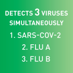 Respiratory Test Kit McKesson Consult® COVID-19 / Flu A&B Antigen Home Test (OTC) 2 Tests CLIA Waived