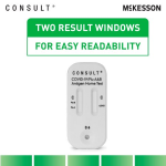Respiratory Test Kit McKesson Consult® COVID-19 / Flu A&B Antigen Home Test (OTC) 2 Tests CLIA Waived