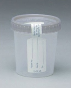 Specimen Container Gent-L-Kare™ 120 mL (4 oz.) Screw Cap Sterile Inside Only