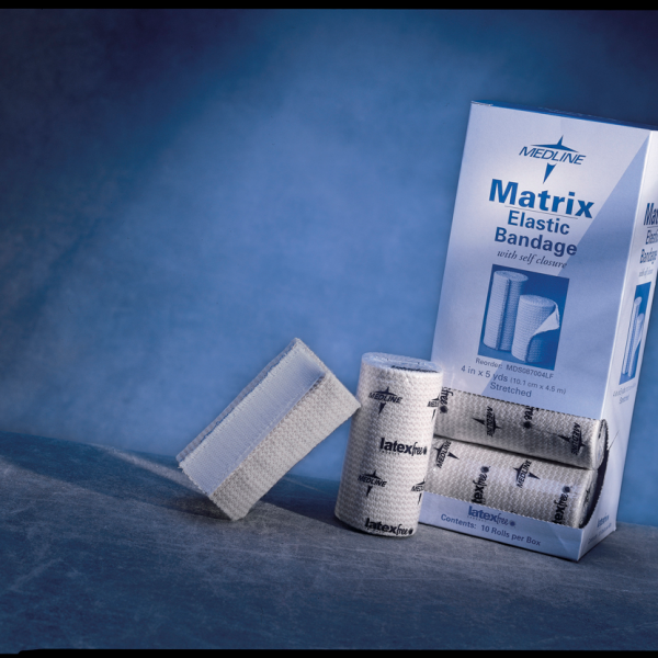 Elastic Bandage Matrix 3 Inch X 5 Yard Double Hook and Loop Closure Natural Sterile Medium Compression