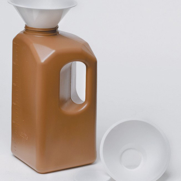 24 Hour Urine Specimen Collection Container 3,000 mL (101 oz.) Screw Cap Unprinted NonSterile