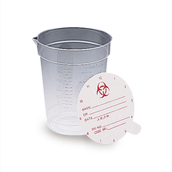 Specimen Container with Pour Spout Vollrath 192 mL (6.5 oz.) Paper Lid NonSterile