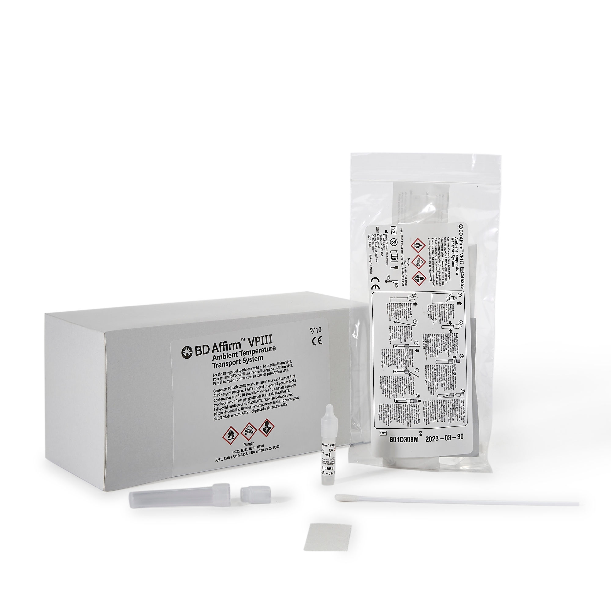 Specimen Collection and Transport Kit BD Affirm™ VPIII 0.3 mL Collection Tube Sterile Specimen Collection and Transport Kit BD Affirm™ VPIII 0.3 mL Collection Tube Sterile