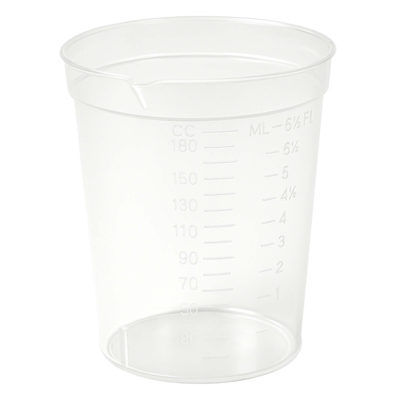 Specimen Container with Pour Spout Globe Scientific™ 2-1/8 X 3-7/16 Inch 192 mL (6.5 oz.) Without Closure Unprinted NonSterile