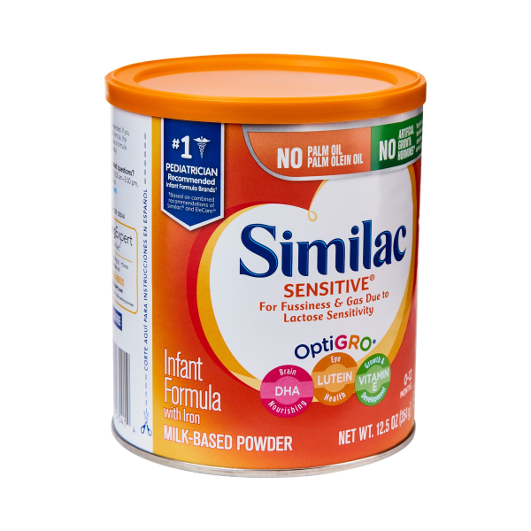Infant Formula Similac Sensitive® Unflavored 12.5 oz. Can Powder Iron Lactose Sensitivity