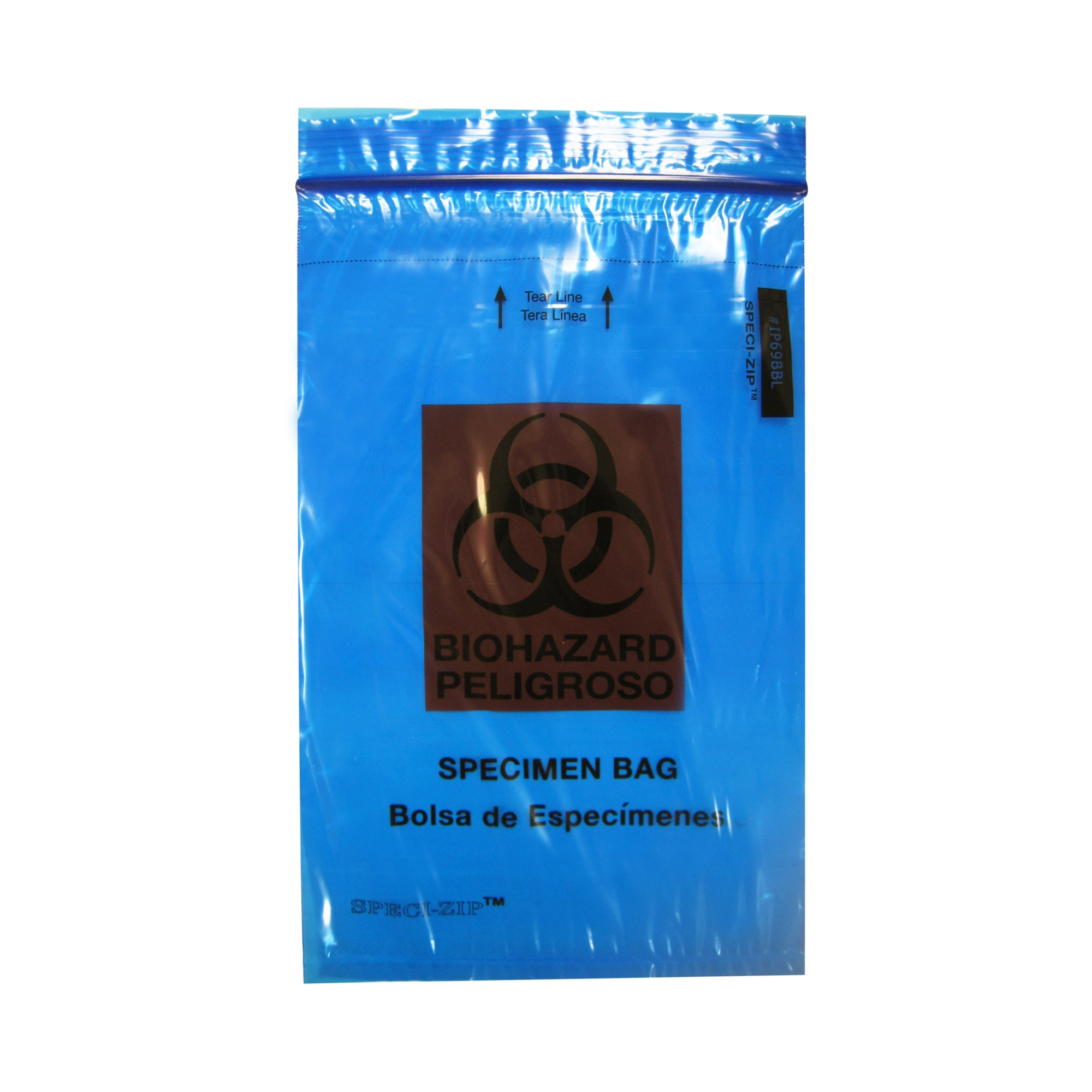 Specimen Transport Bag with Document Pouch Speci-Zip® 6 X 9 Inch Zip Closure Biohazard Symbol NonSterile