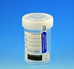 Specimen Container with Temperature Strip 57 X 73 mm 90 mL (3 oz.) Screw Cap Patient Information Sterile