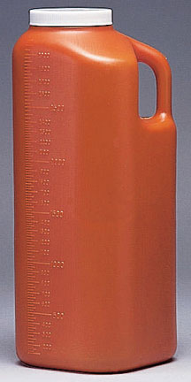 24 Hour Urine Specimen Collection Container Fisherbrand™ 3,000 mL (101 oz.) Screw Cap Unprinted NonSterile