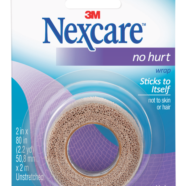 Cohesive Bandage Nexcare™ No Hurt 2 X 80 Inch Self-Adherent Closure Tan NonSterile Standard Compression