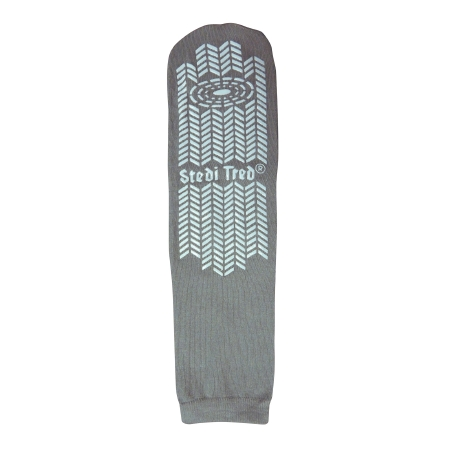 Slipper Socks Stedi Tred® Unisex Adult Bariatric Double Tread Single Patient Use Gray