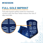 Slipper Socks McKesson Unisex Adult X-Large Single Tread Single Patient Use Royal Blue