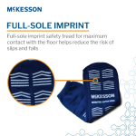 Slipper Socks McKesson Unisex Adult Bariatric / X-Wide Single Tread Single Patient Use Royal Blue