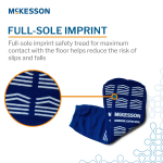 Slipper Socks McKesson Unisex Adult Bariatric / X-Wide Double Tread Single Patient Use Royal Blue