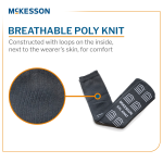 Slipper Socks McKesson Unisex Adult 2X-Large Single Tread Single Patient Use Gray