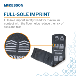 Slipper Socks McKesson Unisex Adult 2X-Large Single Tread Single Patient Use Gray