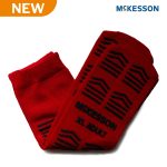 Slipper Socks McKesson Unisex Adult X-Large Double Tread Single Patient Use Red