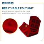 Slipper Socks McKesson Unisex Adult X-Large Double Tread Single Patient Use Red