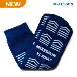 Slipper Socks McKesson Unisex Adult X-Large Double Tread Single Patient Use Royal Blue
