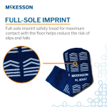 Slipper Socks McKesson Unisex Adult X-Large Double Tread Single Patient Use Royal Blue