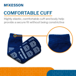 Slipper Socks McKesson Unisex Adult X-Large Double Tread Single Patient Use Royal Blue