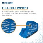 Slipper Socks McKesson Unisex Youth Single Tread Single Patient Use Light Blue